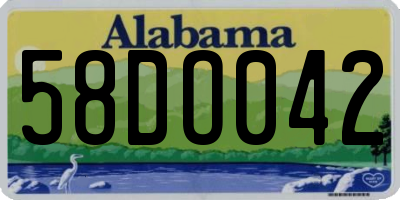 AL license plate 58DO042
