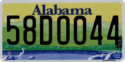 AL license plate 58DO044