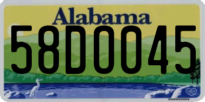 AL license plate 58DO045