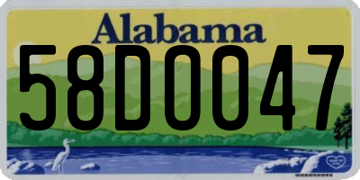 AL license plate 58DO047