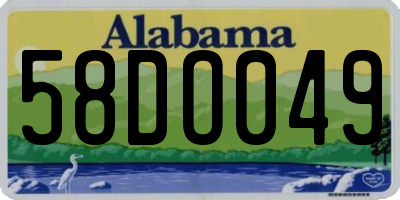 AL license plate 58DO049