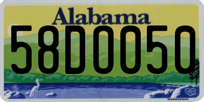 AL license plate 58DO050