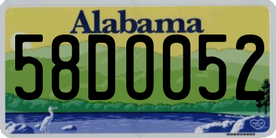 AL license plate 58DO052