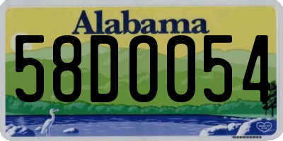 AL license plate 58DO054