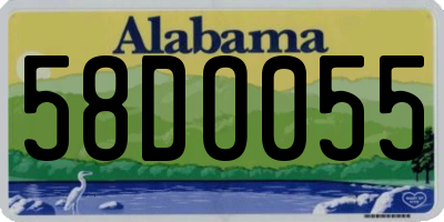 AL license plate 58DO055