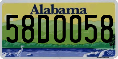 AL license plate 58DO058