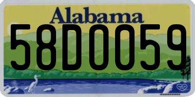 AL license plate 58DO059
