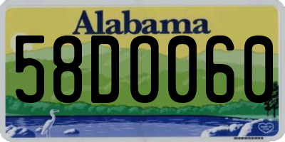 AL license plate 58DO060