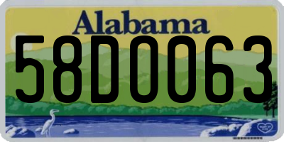 AL license plate 58DO063