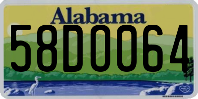 AL license plate 58DO064