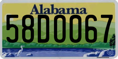 AL license plate 58DO067