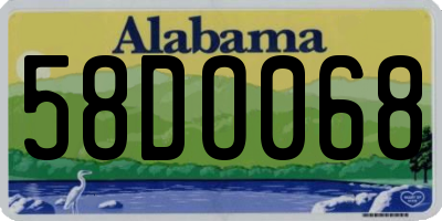 AL license plate 58DO068