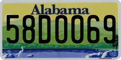 AL license plate 58DO069