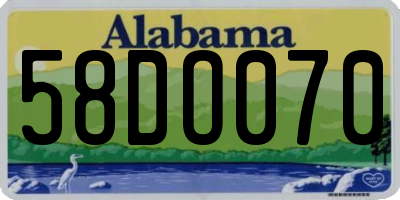 AL license plate 58DO070