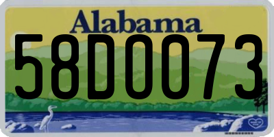 AL license plate 58DO073