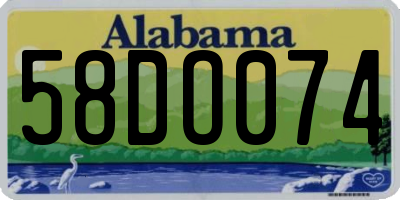 AL license plate 58DO074