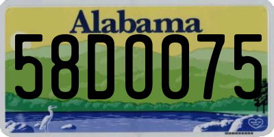 AL license plate 58DO075