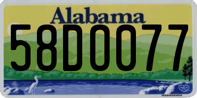 AL license plate 58DO077