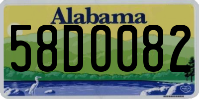 AL license plate 58DO082