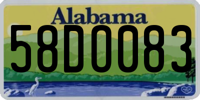 AL license plate 58DO083