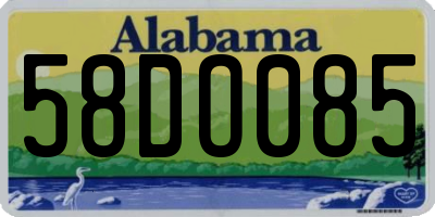 AL license plate 58DO085