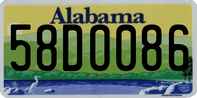 AL license plate 58DO086