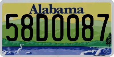 AL license plate 58DO087