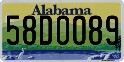 AL license plate 58DO089