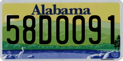 AL license plate 58DO091
