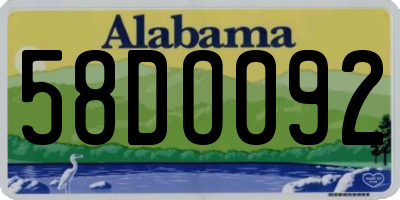 AL license plate 58DO092