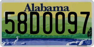 AL license plate 58DO097