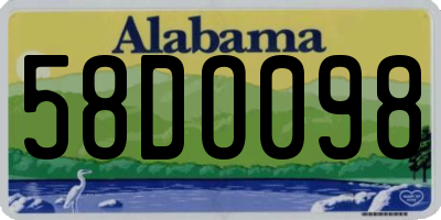 AL license plate 58DO098