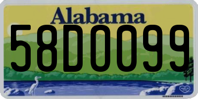 AL license plate 58DO099