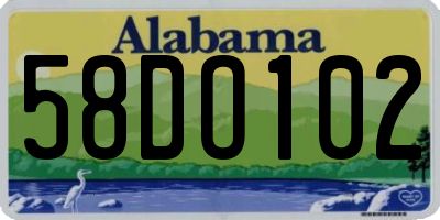 AL license plate 58DO102