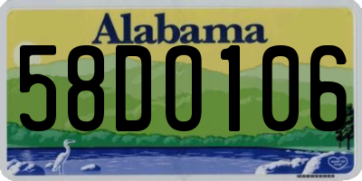 AL license plate 58DO106