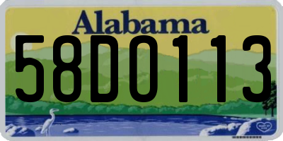 AL license plate 58DO113