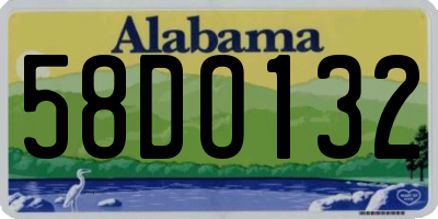 AL license plate 58DO132