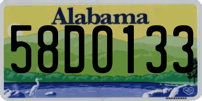 AL license plate 58DO133