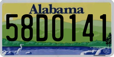 AL license plate 58DO141