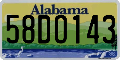 AL license plate 58DO143