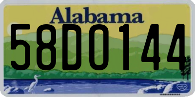 AL license plate 58DO144