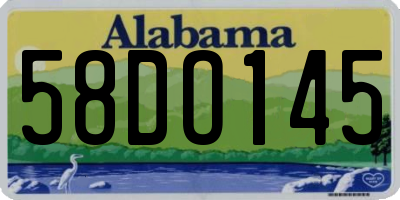 AL license plate 58DO145