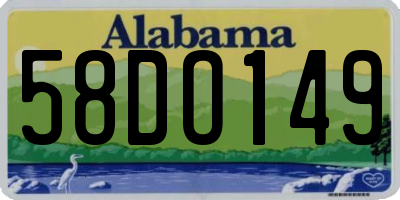 AL license plate 58DO149