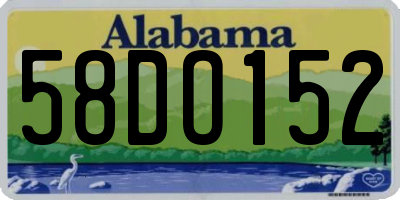 AL license plate 58DO152