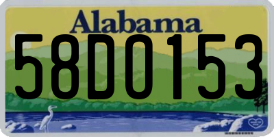 AL license plate 58DO153