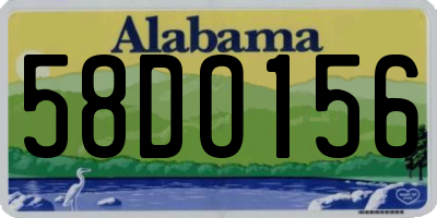 AL license plate 58DO156