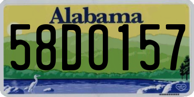 AL license plate 58DO157