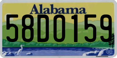 AL license plate 58DO159