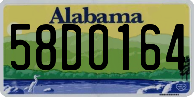AL license plate 58DO164