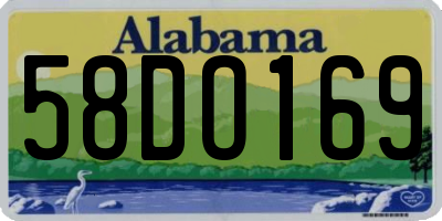 AL license plate 58DO169
